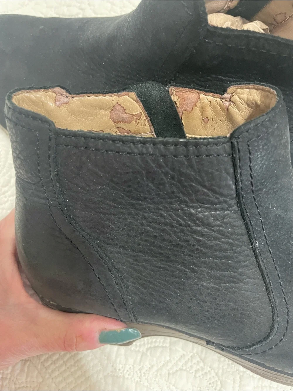 Dansko Women’s Black Leather Ankle Boots-Size 38